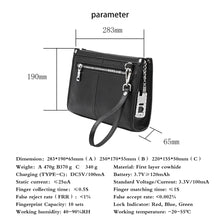 Load image into Gallery viewer, Fingerprint Lock Men :Genuine Cow Leather Fingerprint Lock Luxury Handbag
