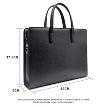 Load image into Gallery viewer, Fingerprint lock: office laptop bags for men. Genuine leather handbag
