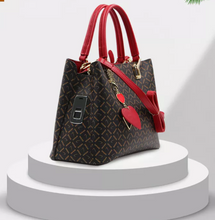 Load image into Gallery viewer, Fingerprint : Genuine cowhide top layer leather handbag woman
