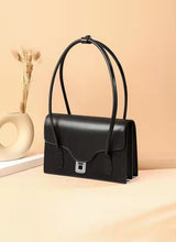 Load image into Gallery viewer, Fingerprint bag: Genuine cowhide top layer leather handbag woman
