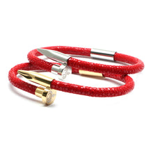 Load image into Gallery viewer, Titan Glow : VIP Luxury  bracelet -Unisex-RED/Gold
