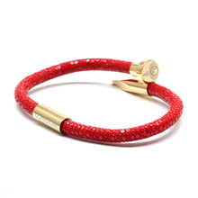 Load image into Gallery viewer, Titan Glow : VIP Luxury  bracelet -Unisex-RED/Gold
