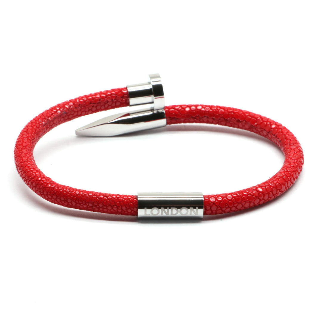 Limited Edition: VIP Luxury stingray genuine leather bracelet -Unisex-RED