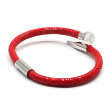 Load image into Gallery viewer, Limited Edition: VIP Luxury stingray genuine leather bracelet -Unisex-RED
