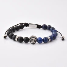 Load image into Gallery viewer, Luxury Bracelet -   Lion Head Stretchable Unisex Matt onyx Bracelet
