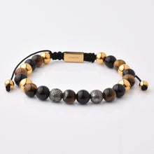 Load image into Gallery viewer, Luxury Bracelet :Tiger Eye Gold/Silver Bead
